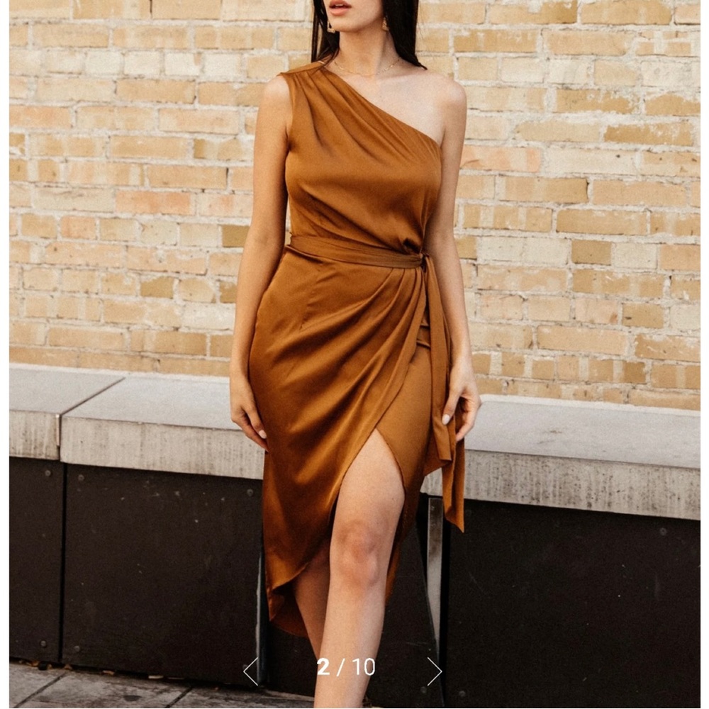 Beautiful One Shoulder Midi Dress
